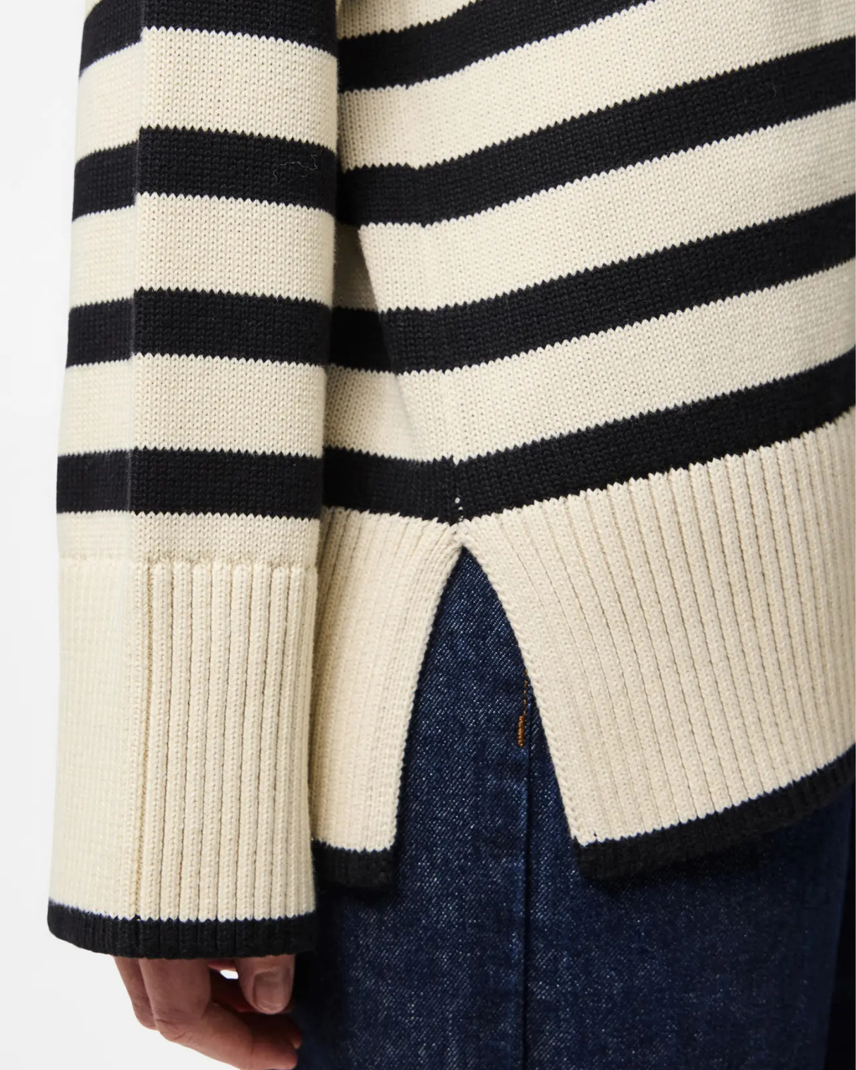 Sand/sort - Birch/Black - Pieces - Striktrøje - 17154521