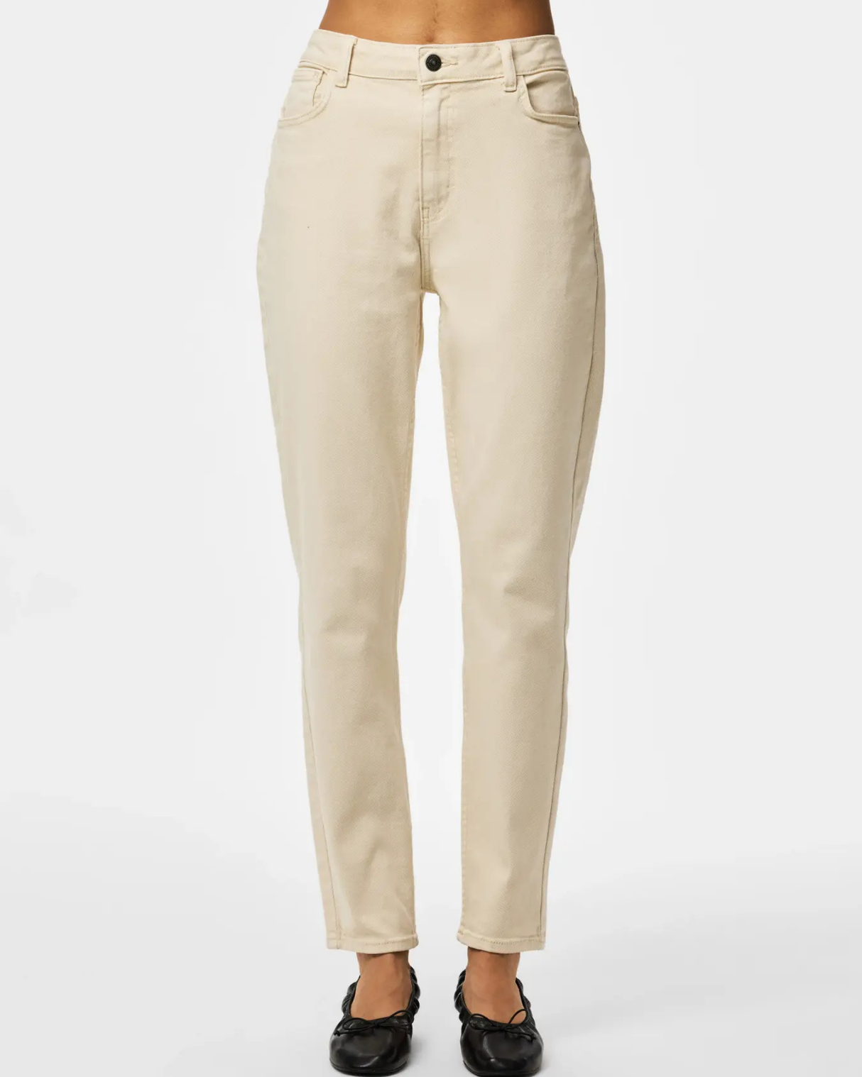 PIECES Whitecap Gray Bukser - 17154622