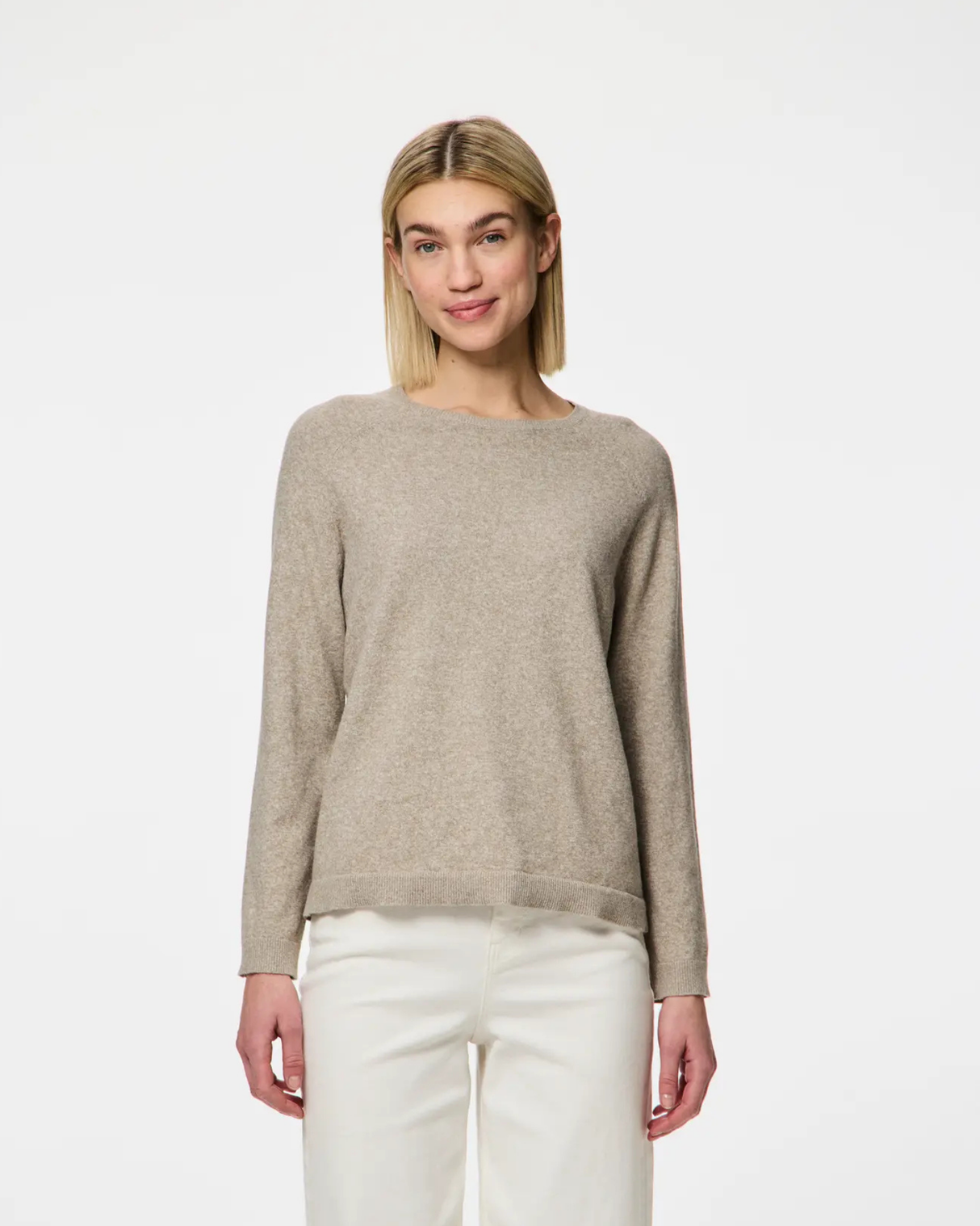 PIECES Crockery MELANGE Striktrøje - 17154650