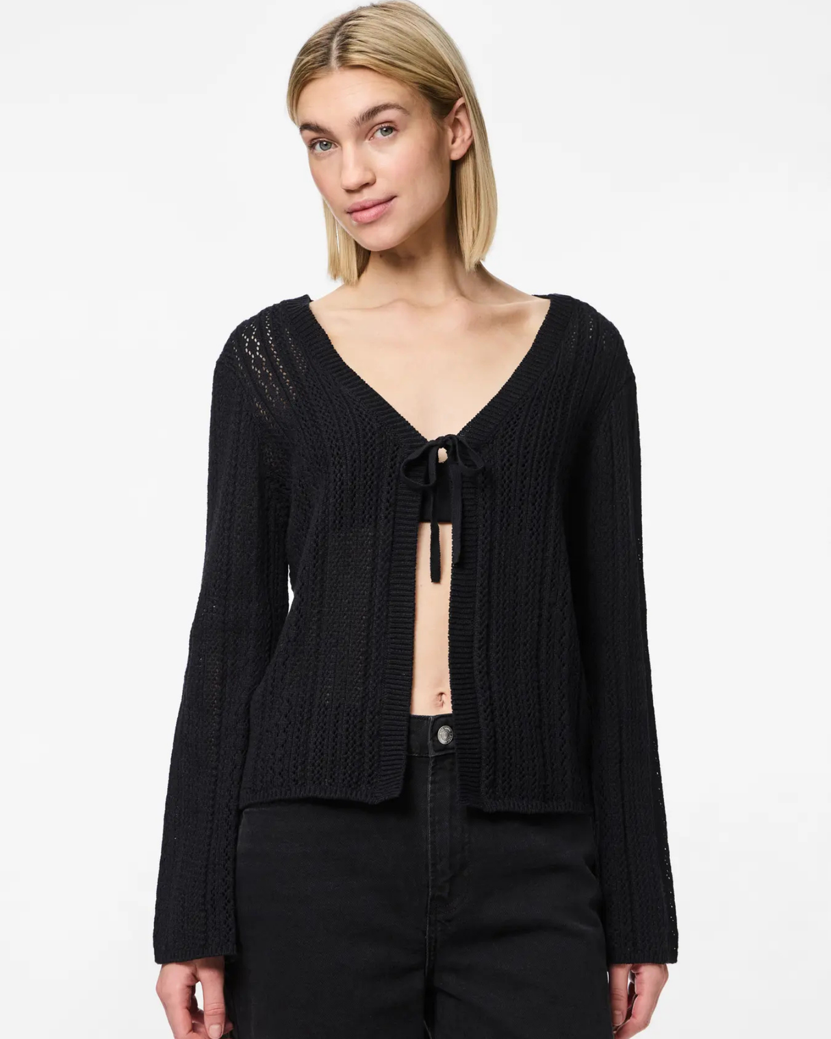 Sort - Black - Pieces - Cardigan - 17155170