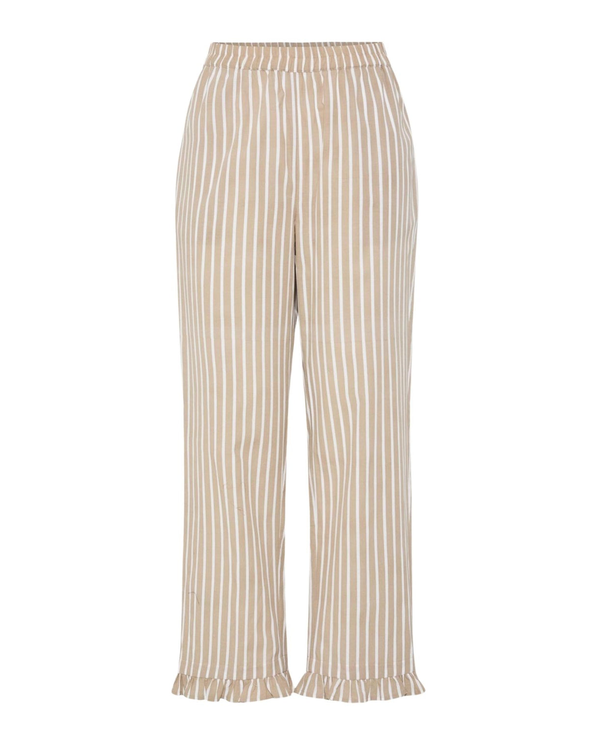 Sand - silver gray - Pieces - striped pants - 17155653