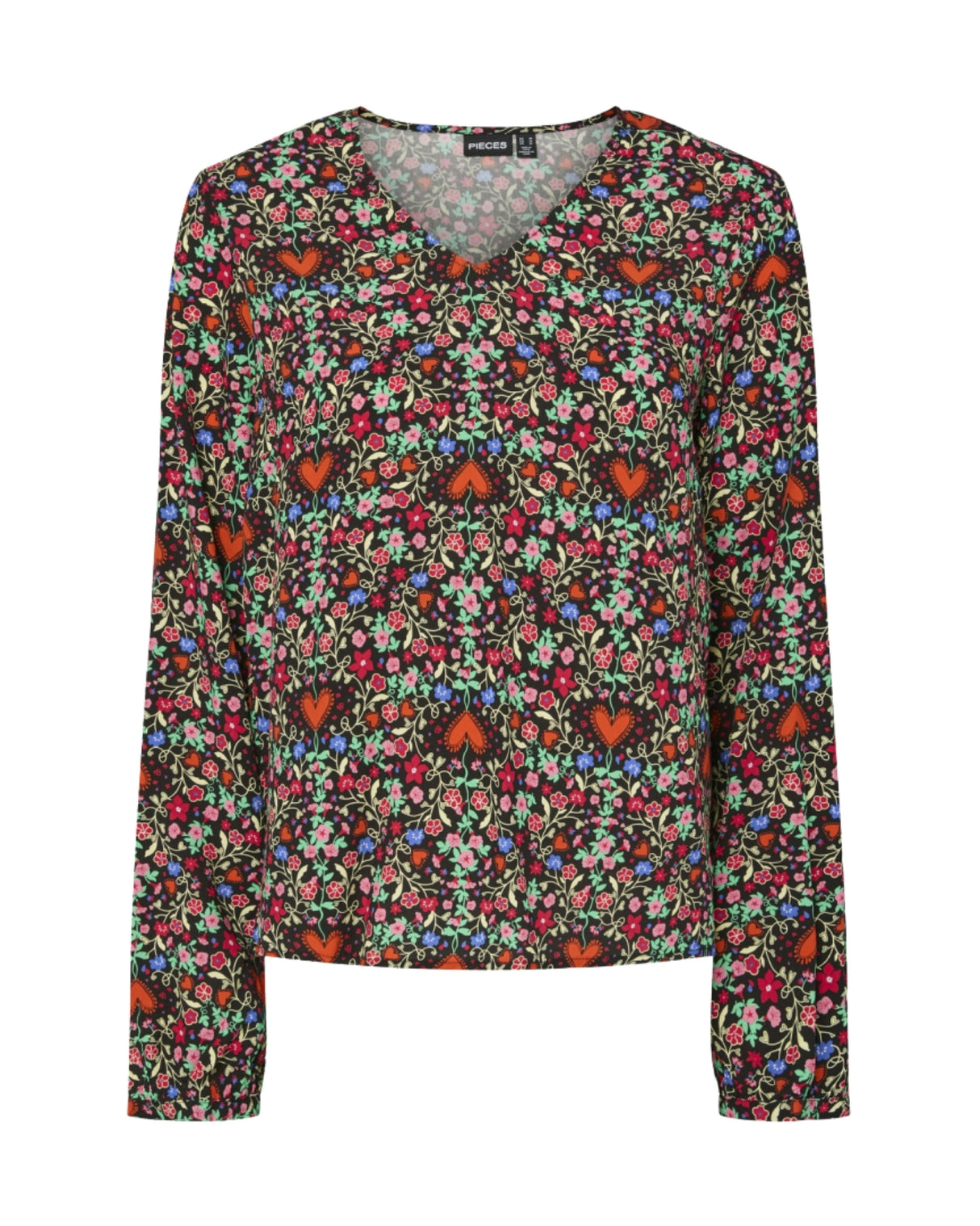 Multi - Black - PIECES - Bluse - 17156339