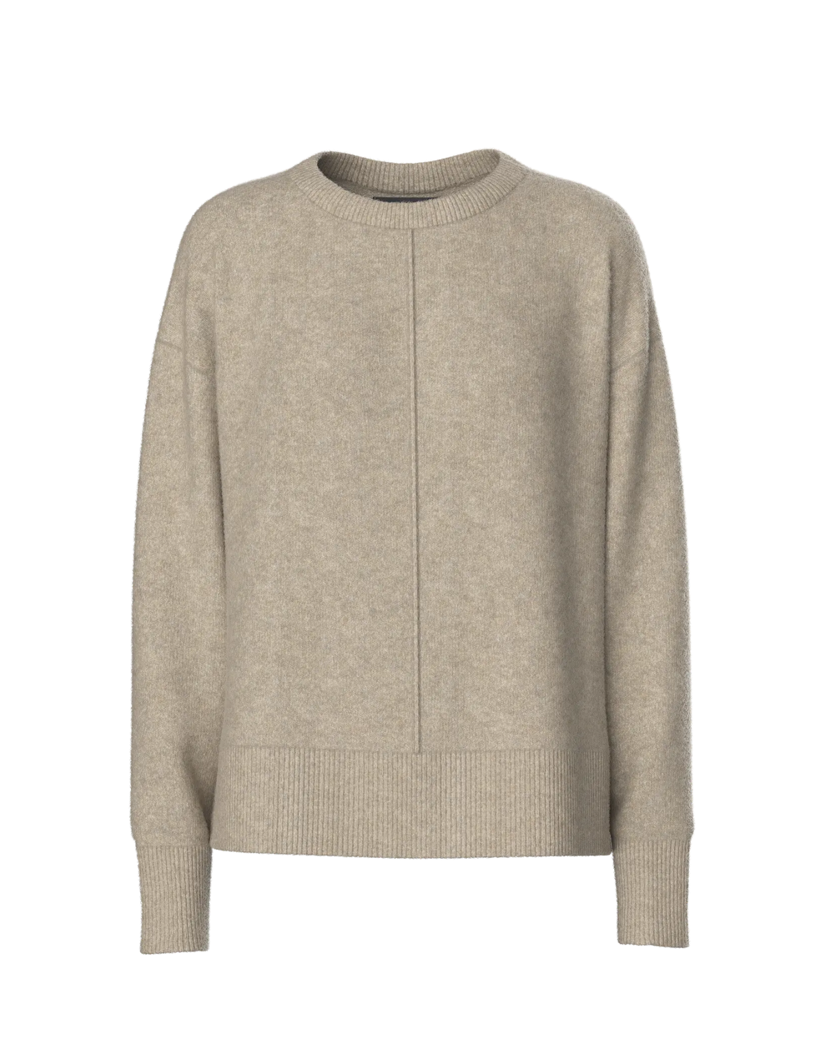 PIECES Taupe Gray MELANGE Striktrøje - 17156727