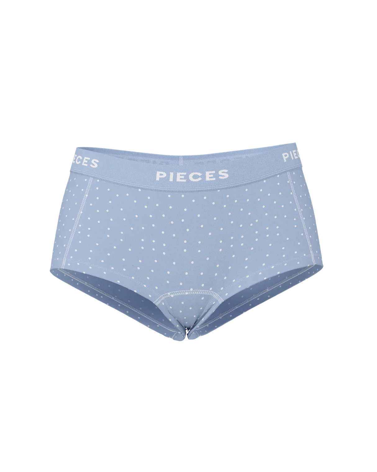 Lyseblå - Cashmere Blue/dot - Pieces - boksershorts med prikker - 17157022