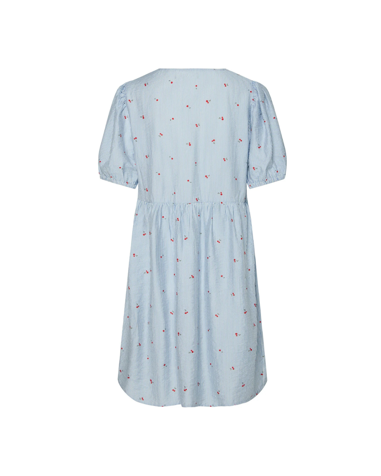 Blå - Lichen Blue - Pieces - Kjole - med kirsebær - 17158859