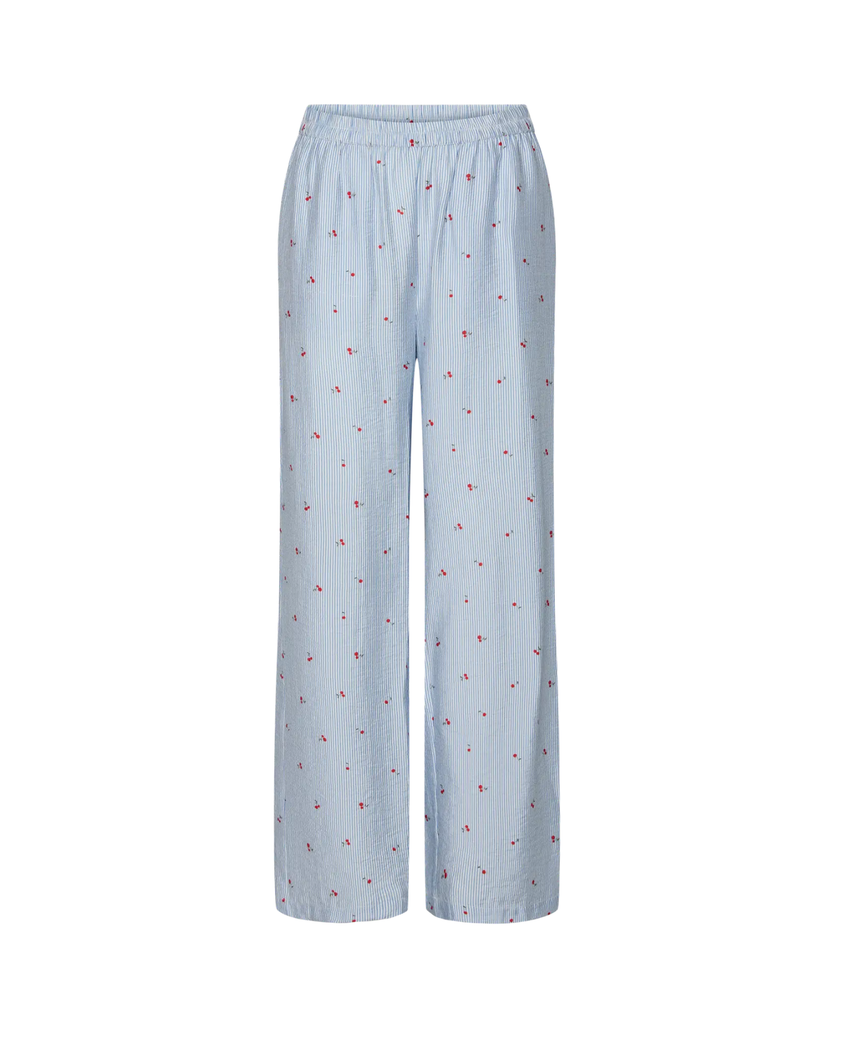 Blå - Lichen Blue/Cherry - Pieces - Bukser - 17158862