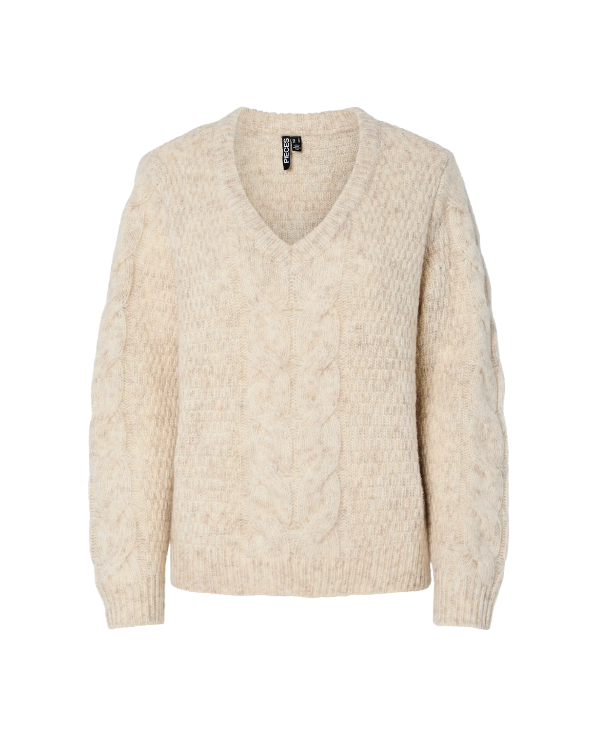 PIECES Birch Striktrøje - 17158927