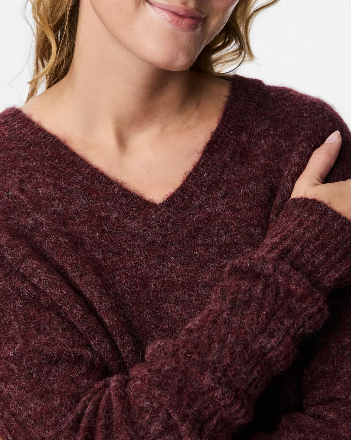 PIECES Tawny Port MELANGE Striktrøje - 17158938