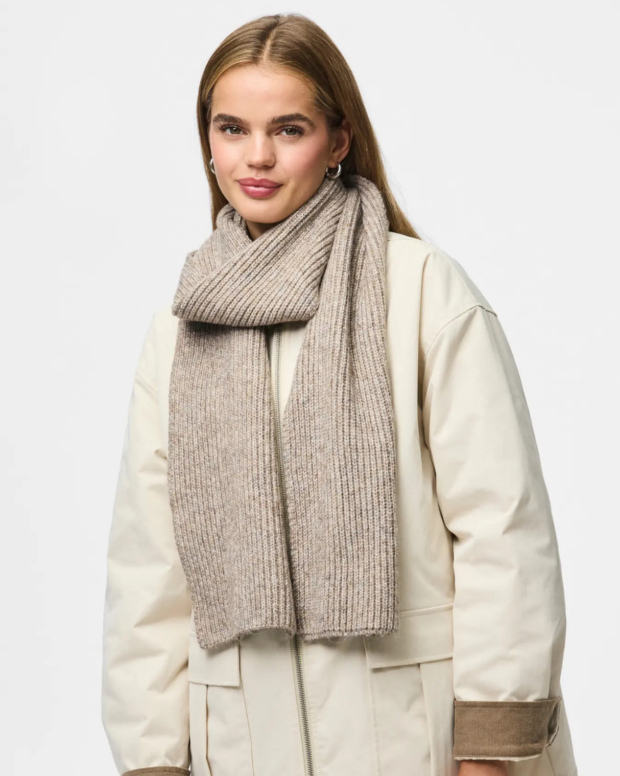 PIECES Toasted Coconut MULTI MELANGE Halstørklæde - 17158964