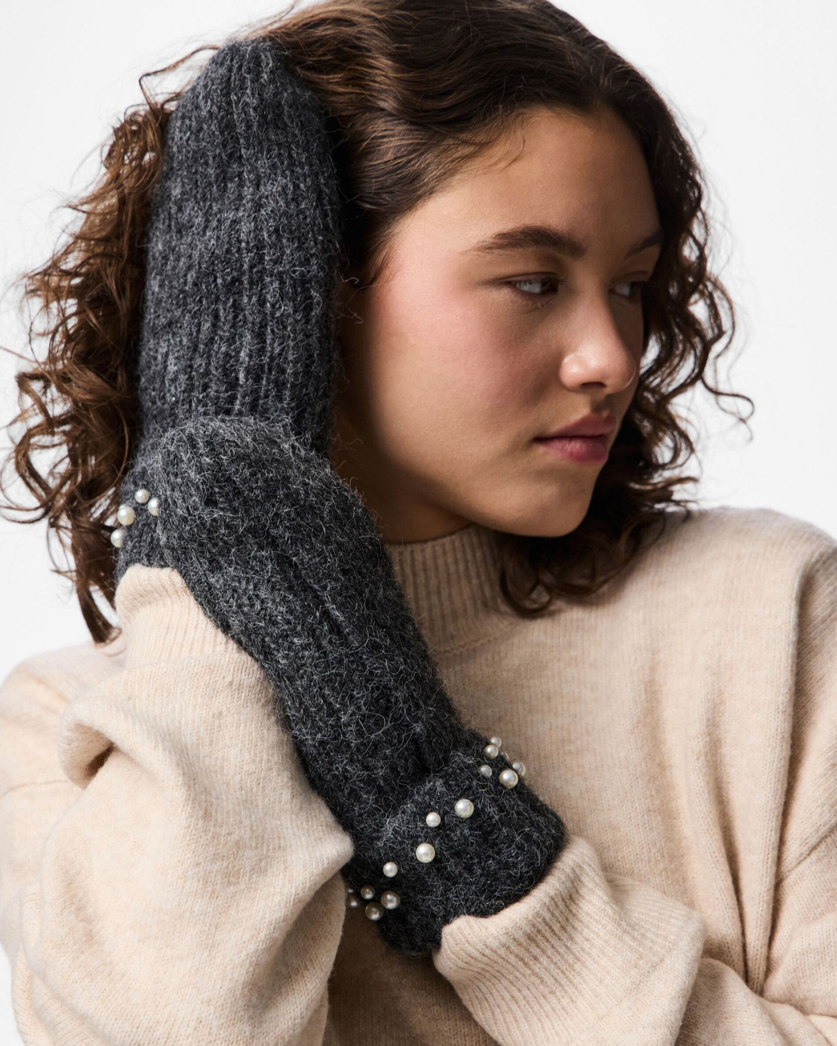 Sand/black - Birch/Black - Pieces - Sweater - 17154521