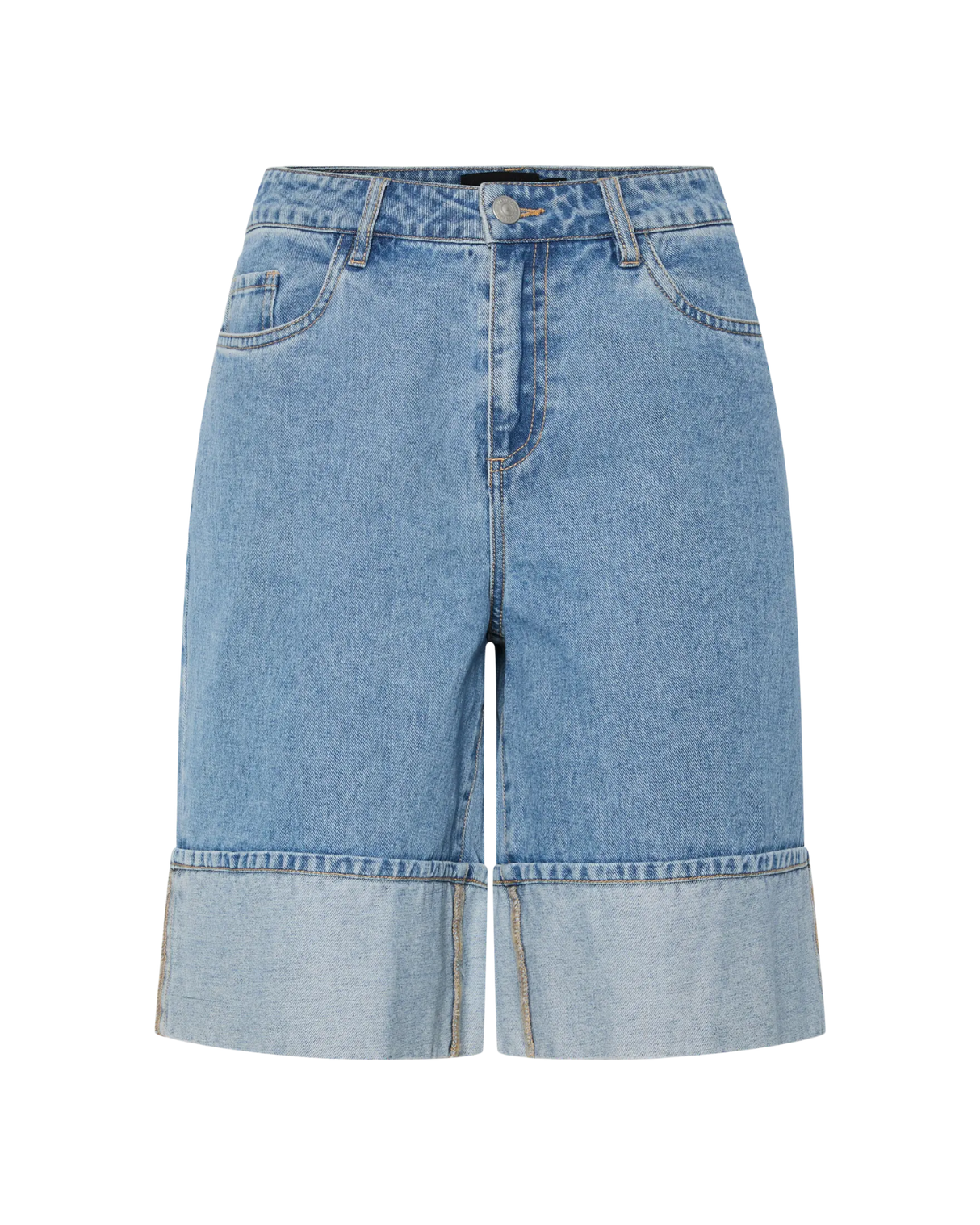 Blå - Light Blue Denim - Pieces - Denim Shorts - 17161336