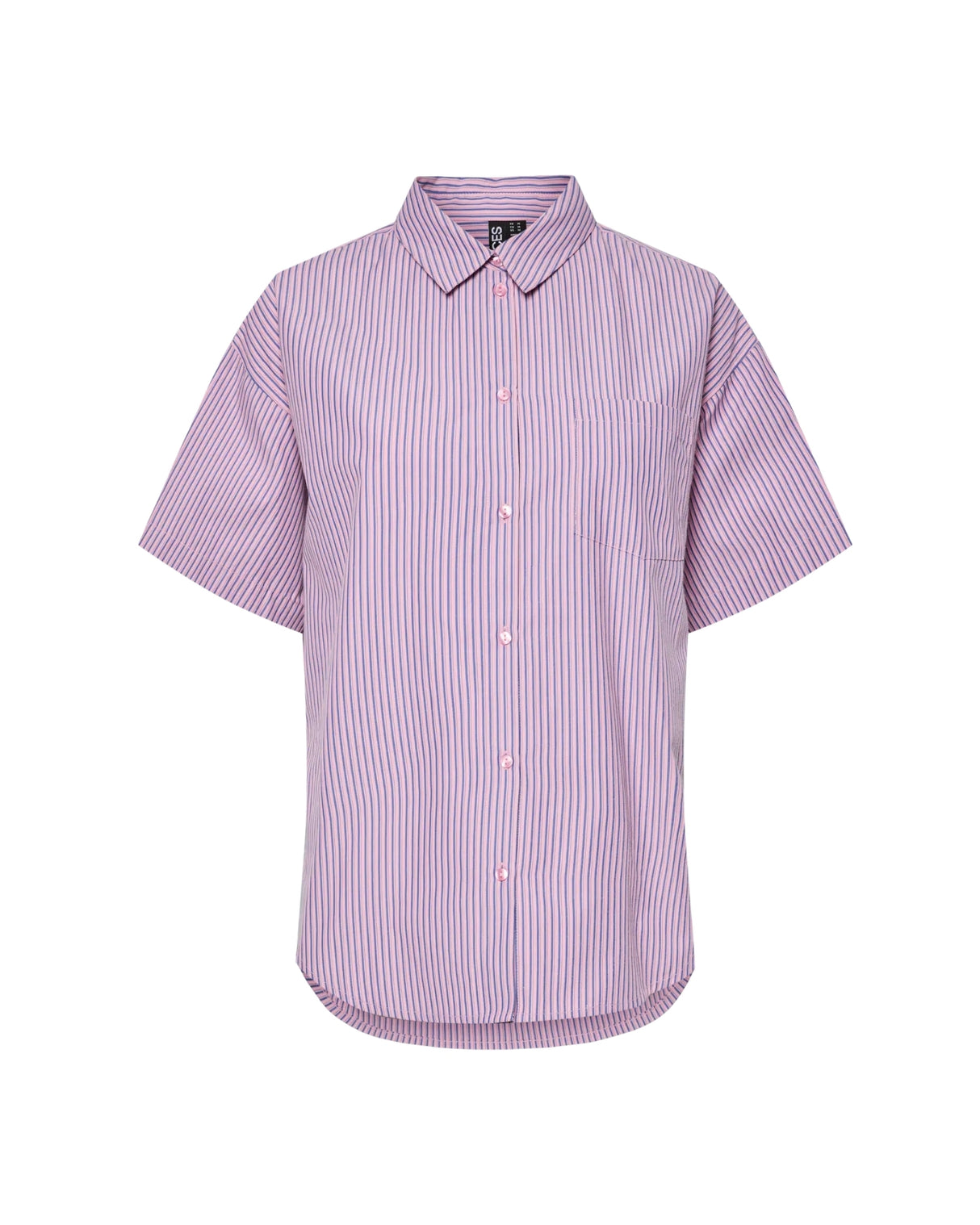 Pink - Fuchsia Pink/Blue - Pieces - Shirt - 17161345