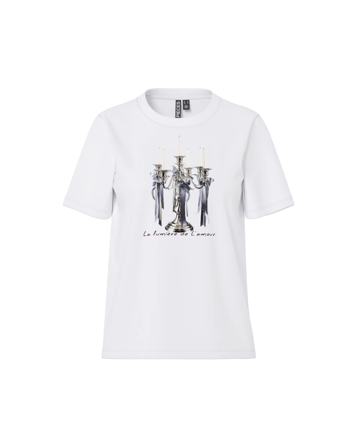 White - bright white - PIECES - tshirt - 17146659