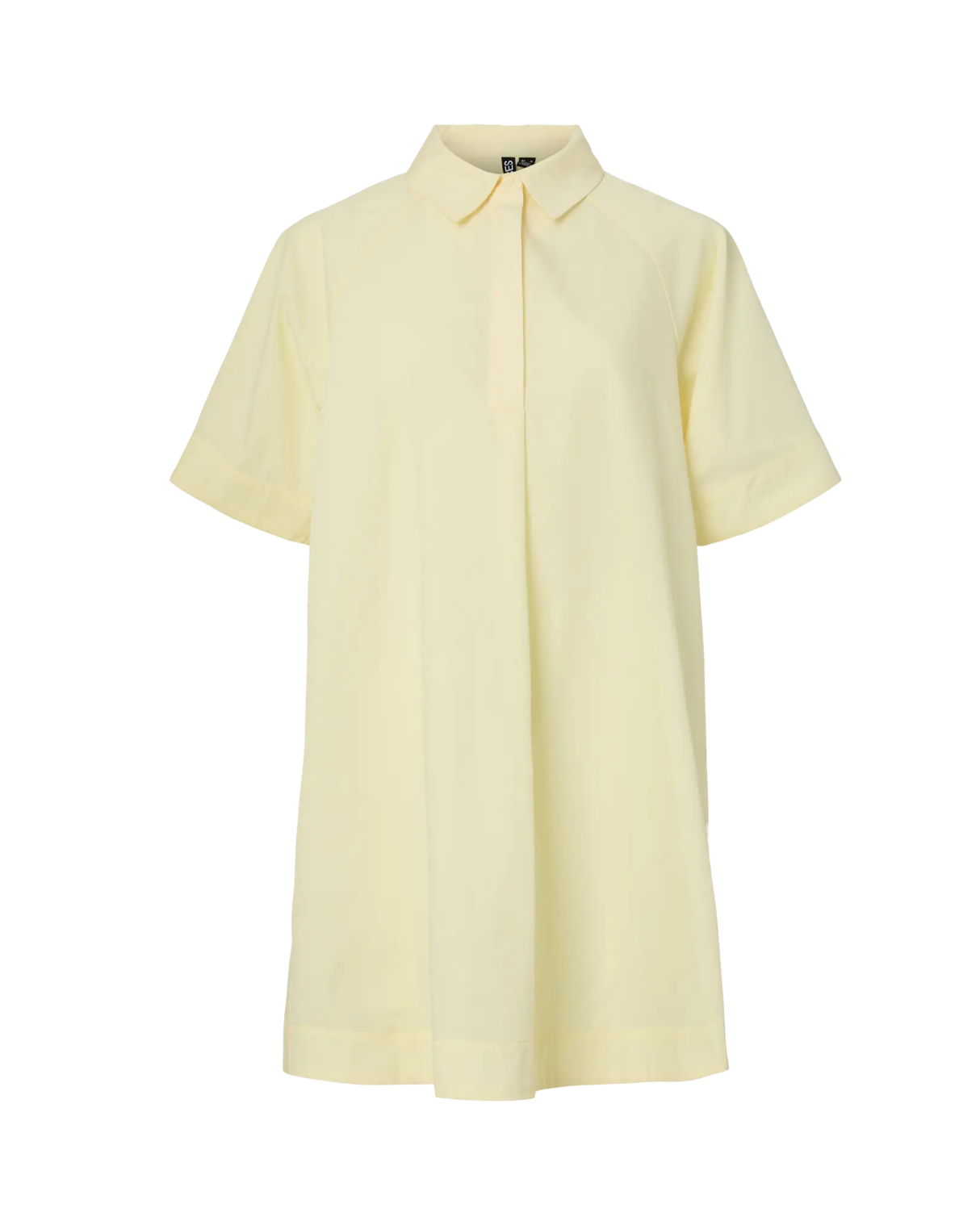 Gul - Pale banana - Pieces - Skjortekjole - 17163244