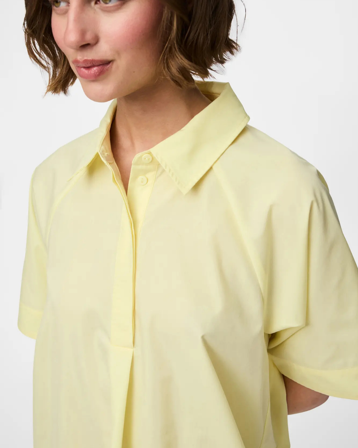 Gul - Pale banana - Pieces - Skjortekjole - 17163244