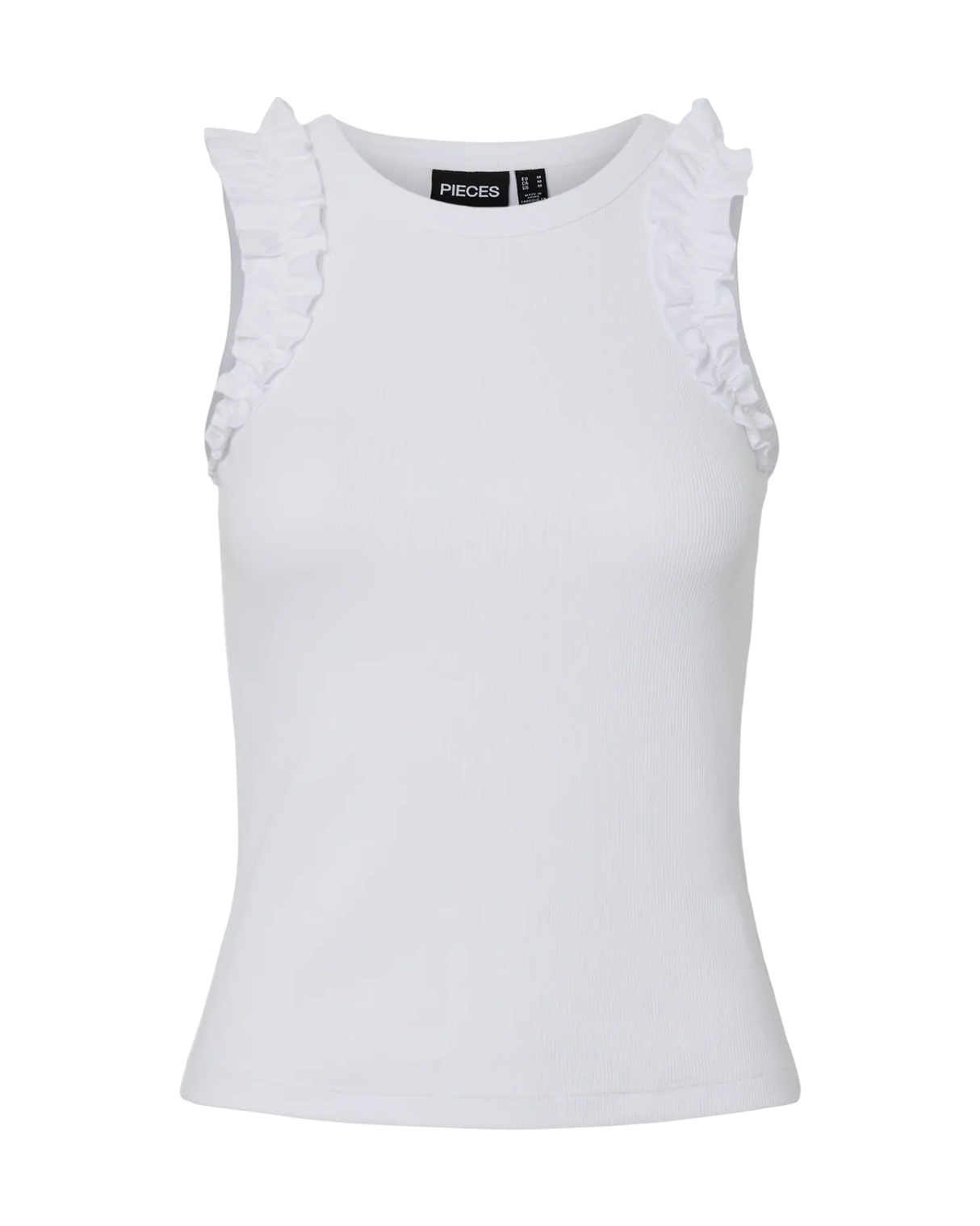 Hvid - bright white - Pieces - rib top - 17163264