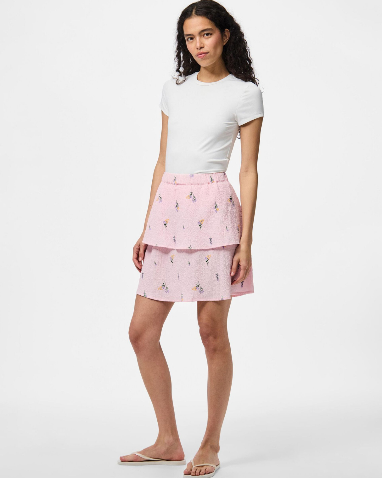 Lyserød - Pink Tulle - Pieces - Nederdel - 17163772