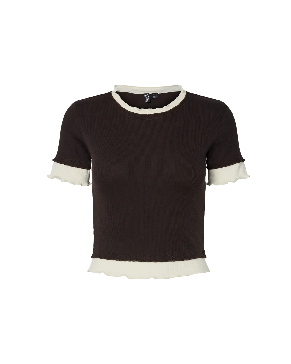 Brun - deilcioso/cloud dancer - Pieces - T-shirt - 17164260