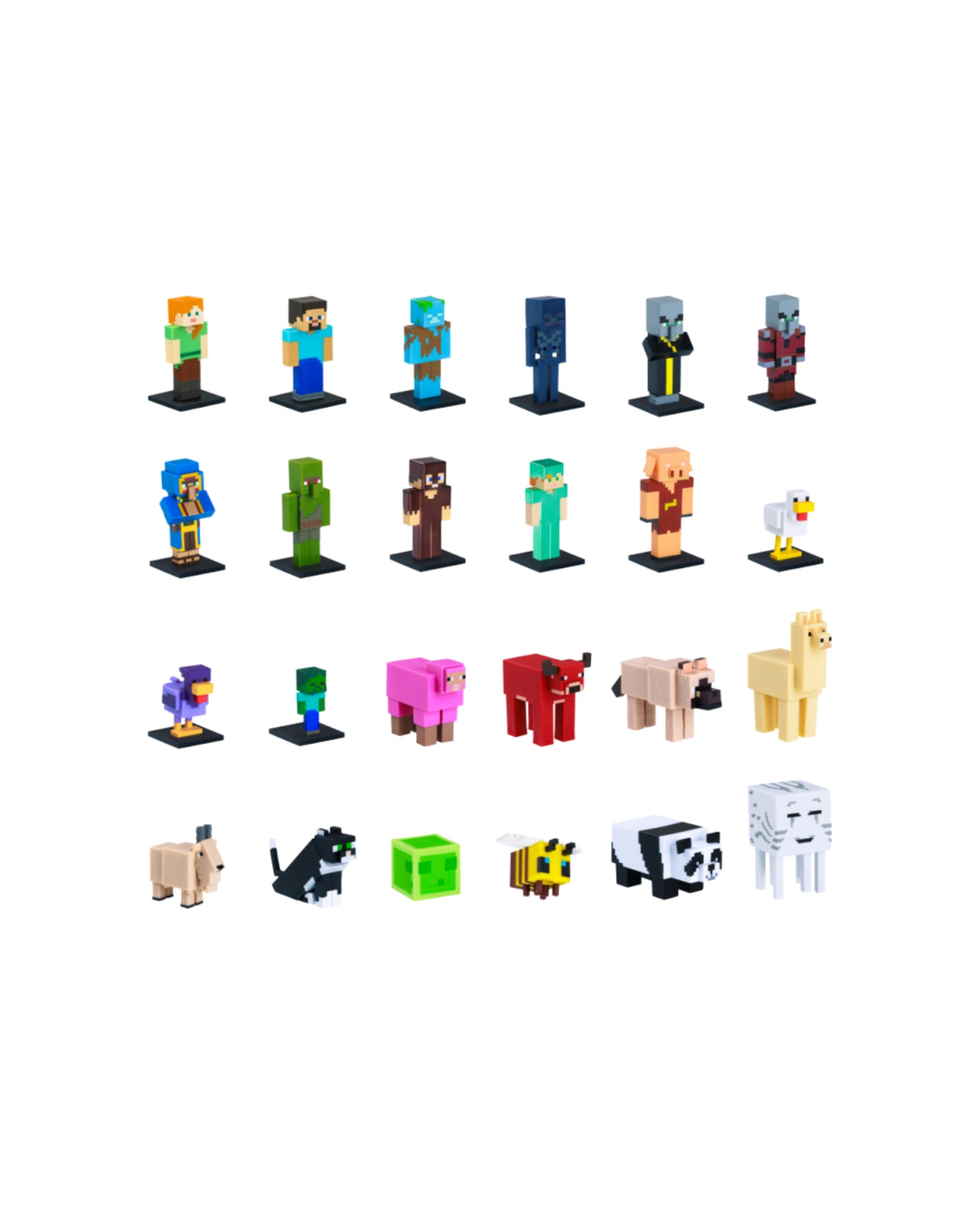 Minecraft 3D 6 cm Figur 1 stk Foliepose