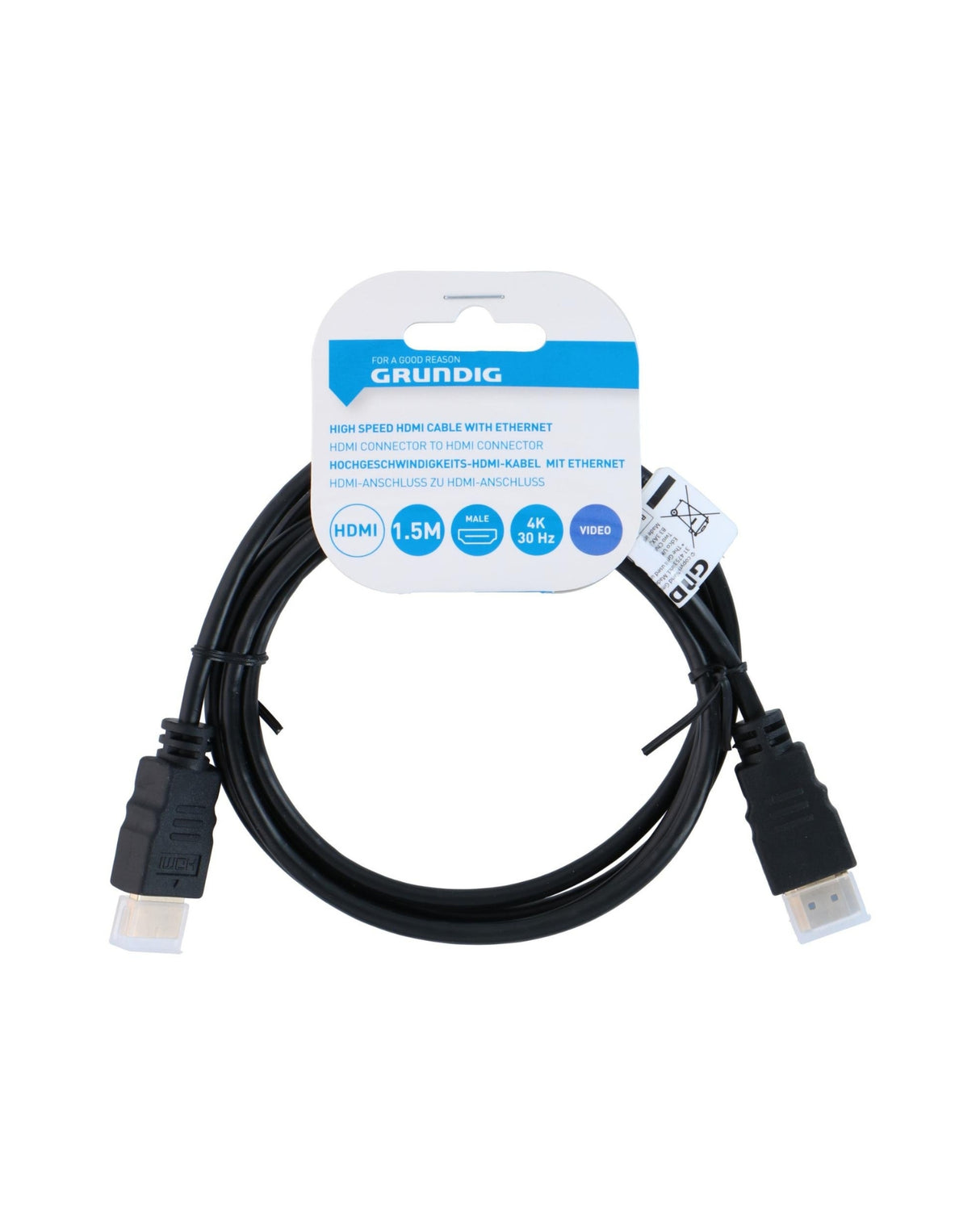 HDMI Kabel 1,5 meter 4K 30Hz - GRUNDIG