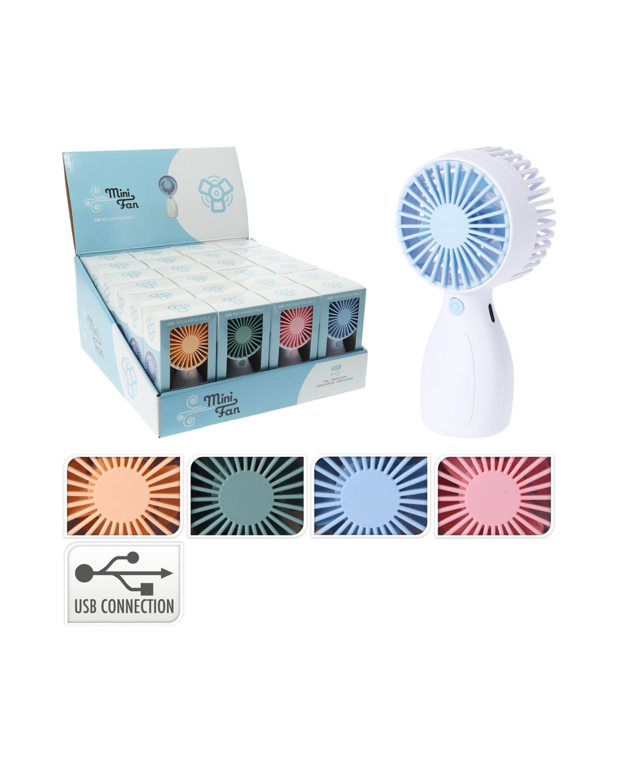 Ventilator håndholdt - Oplades via USB