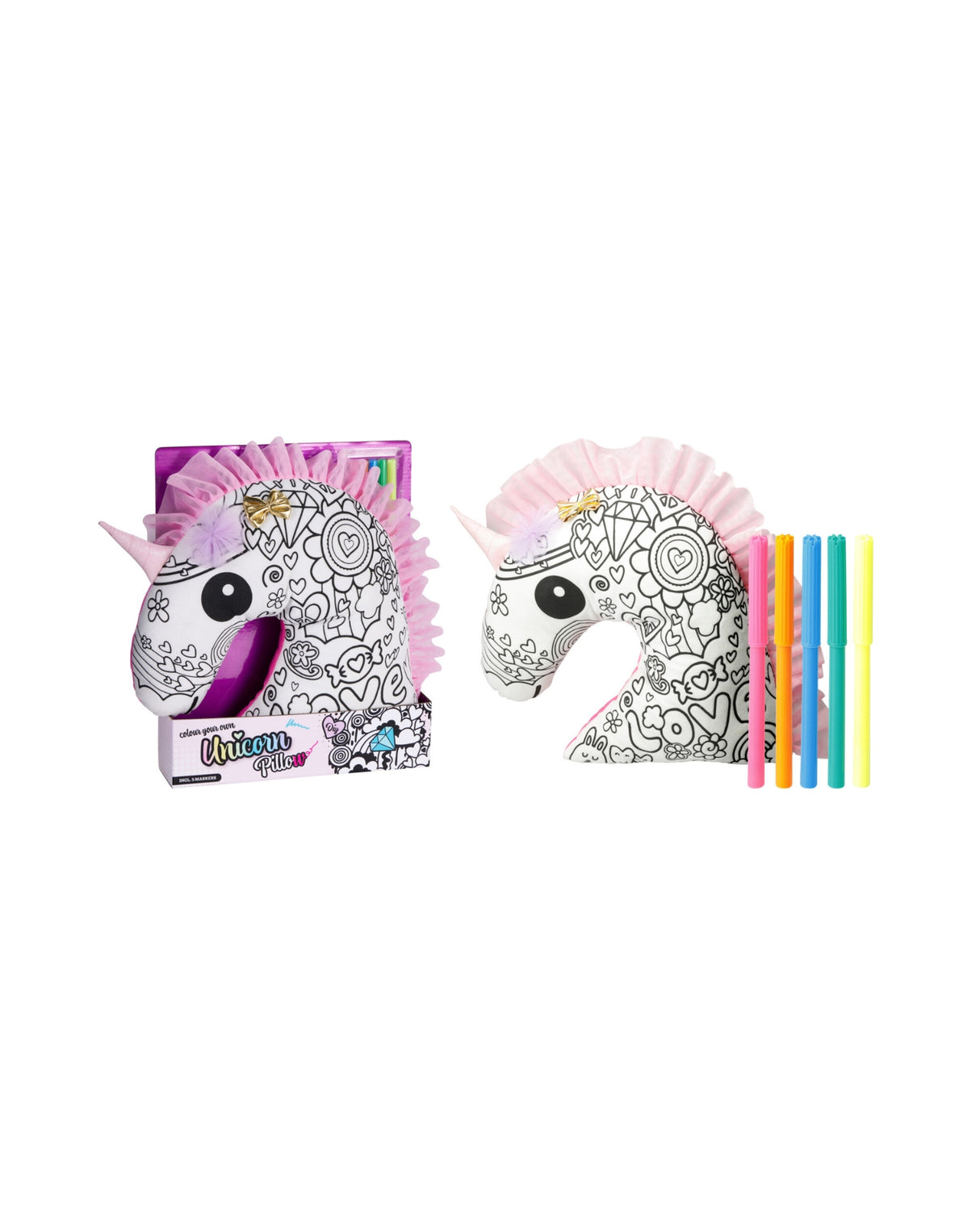 Enhjørningspude – Mal selv