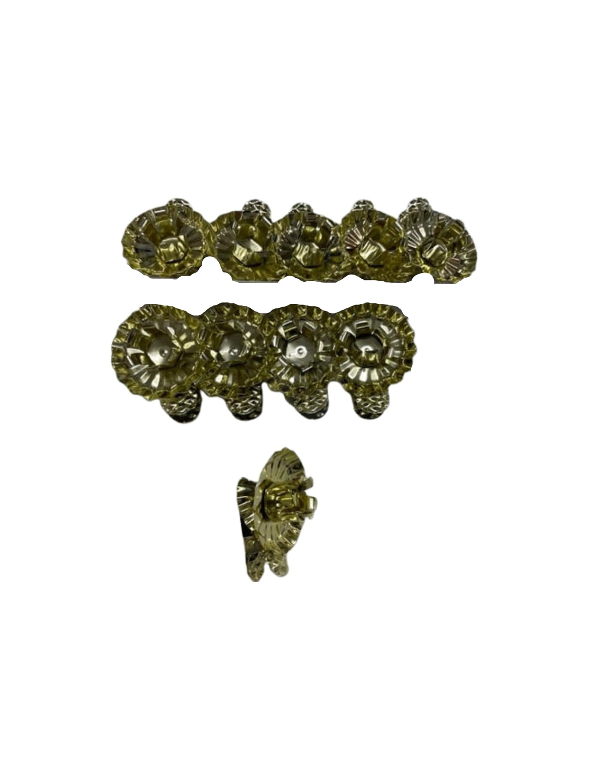 Lysholder til juletræ med klips 10stk 4cm - Guld