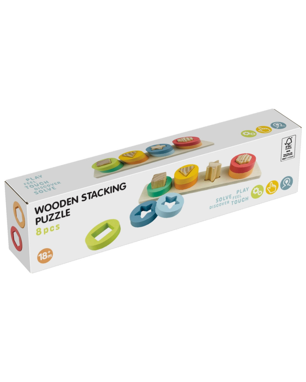 Puslespil i træ med former