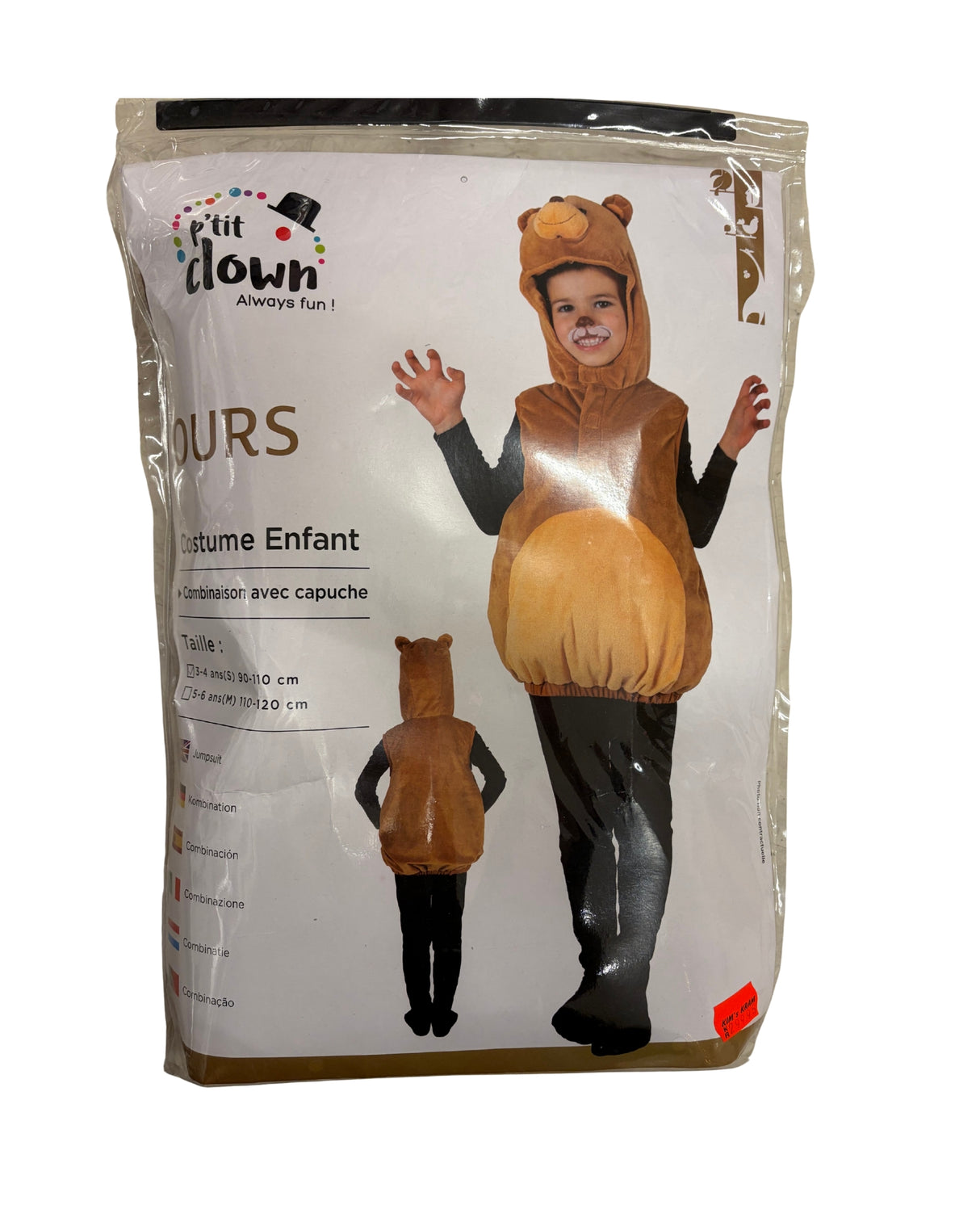 Panda costume 4-5 years