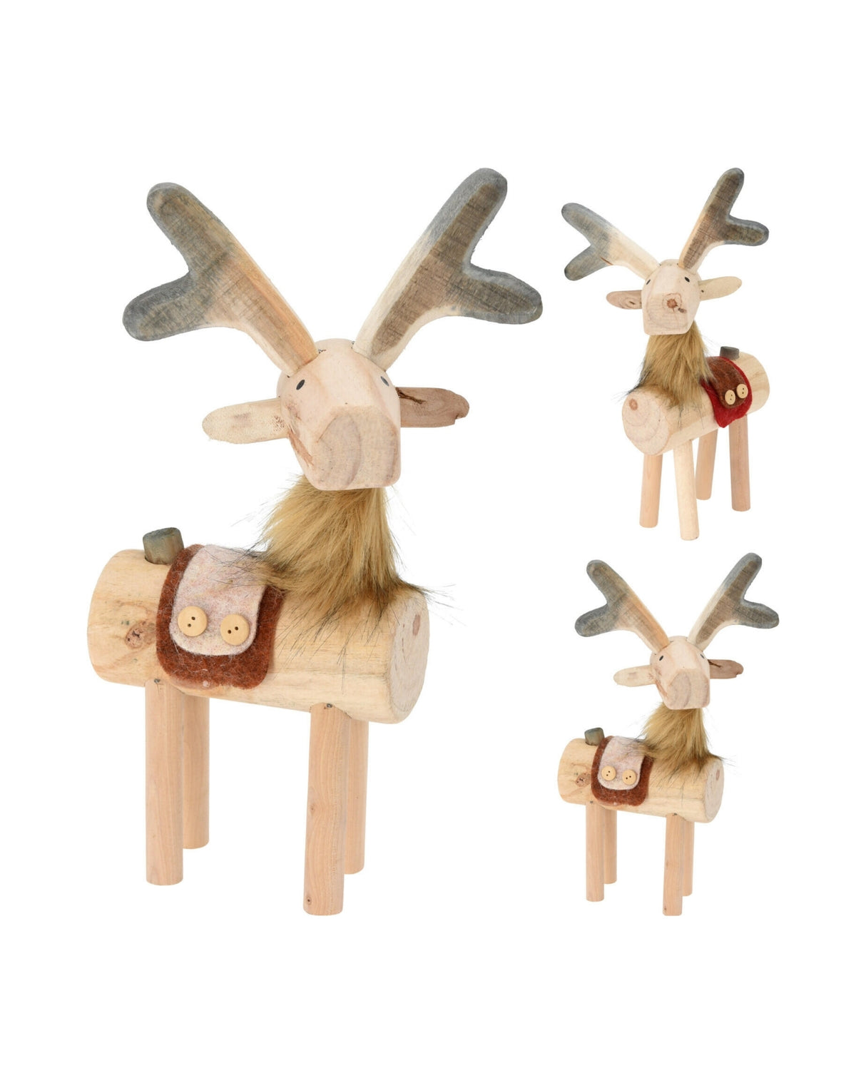 Reindeer standing 37cm 1pc