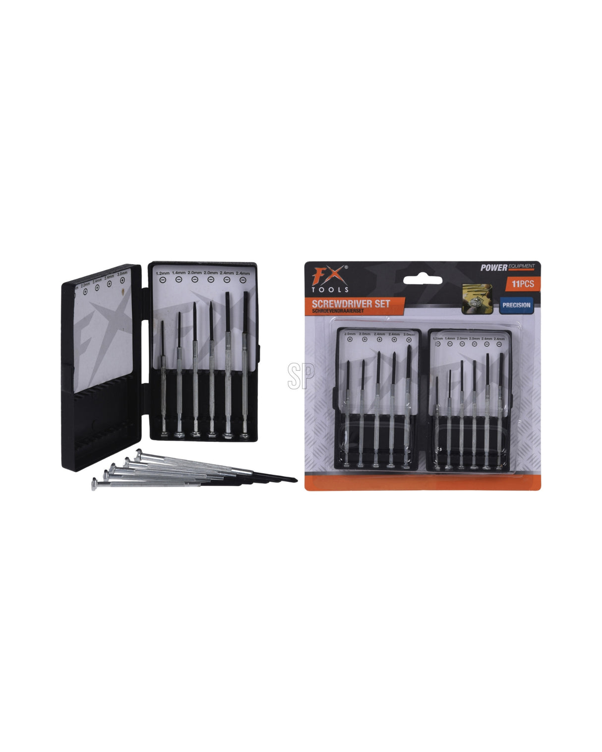 Præcisionsskruetrækkersæt – 11 dele, stål