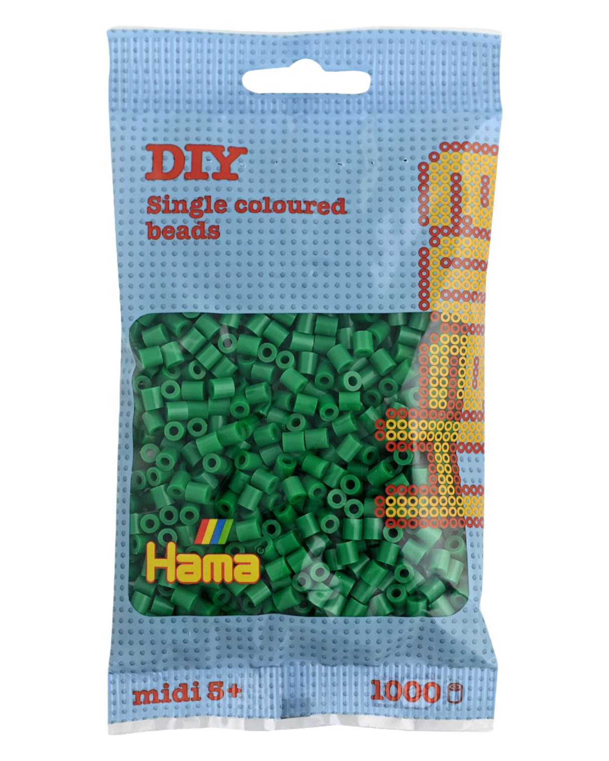 Hama perler 1000 stk - 207-10 grøn