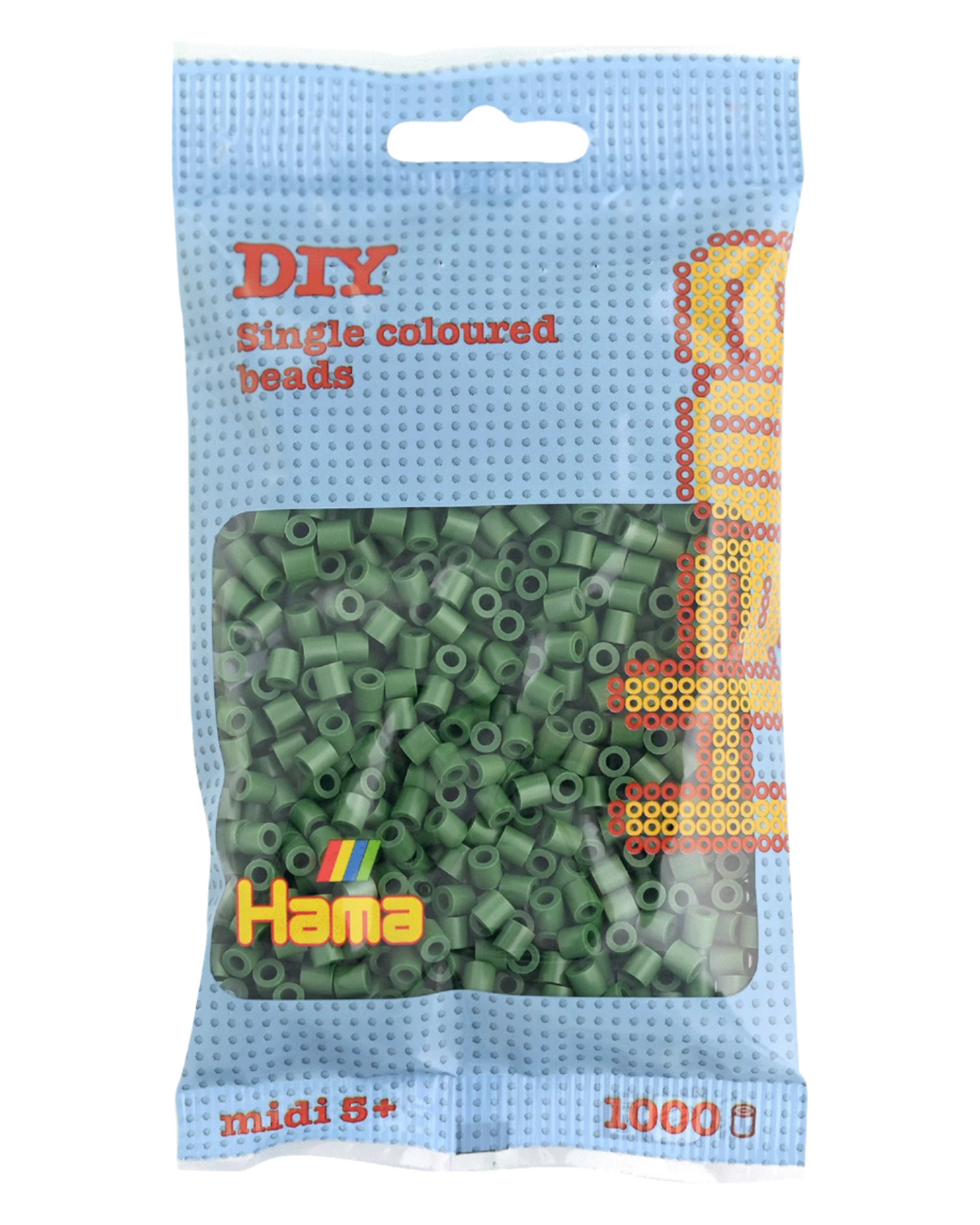 Hama perler 1000 stk - 207-102 skovgrøn