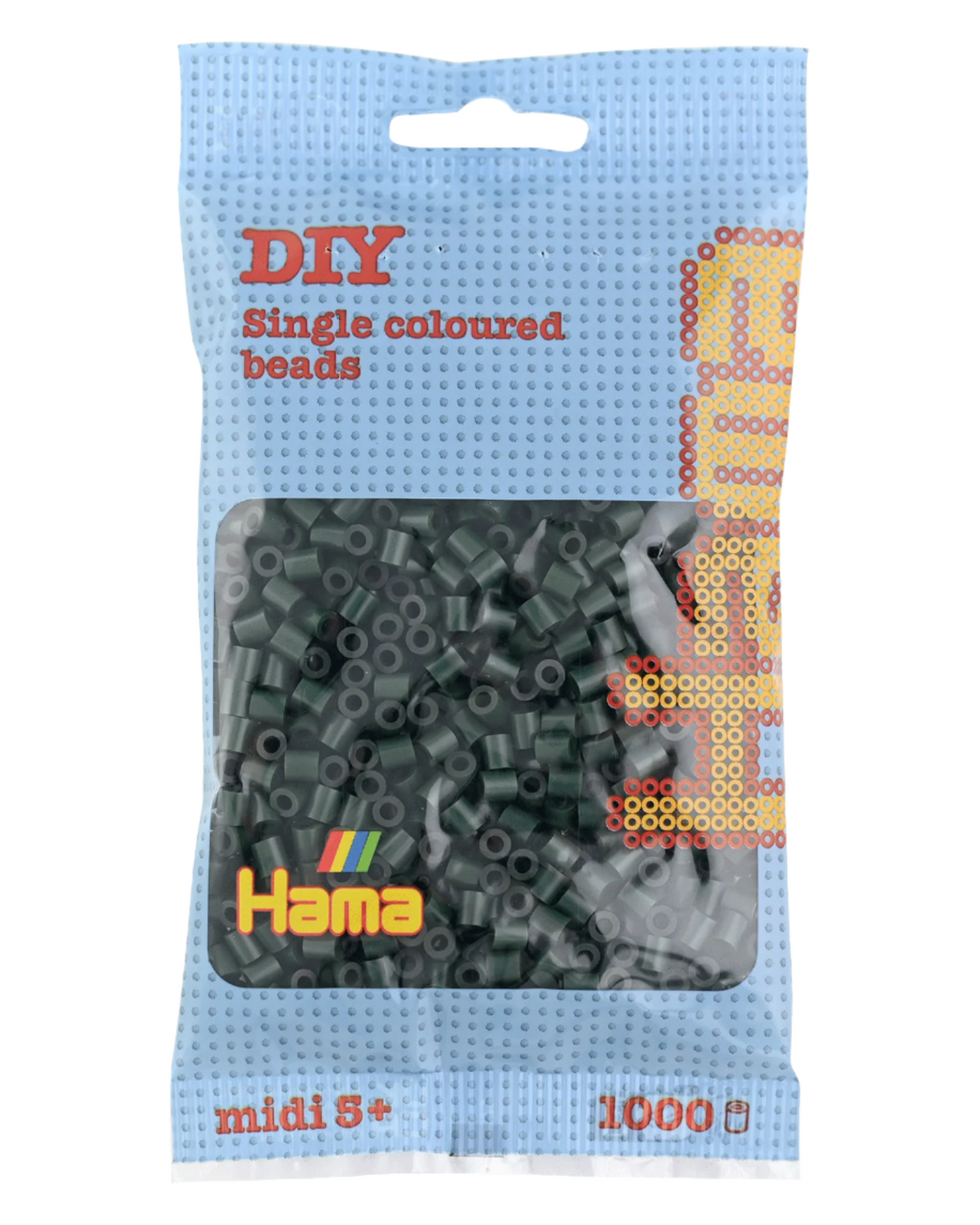 Hama perler 1000 stk - 207-28 mørkegrøn