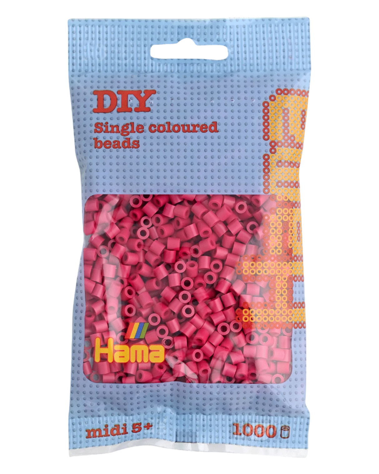Hama perler 1000 stk - 207-29 vinrød