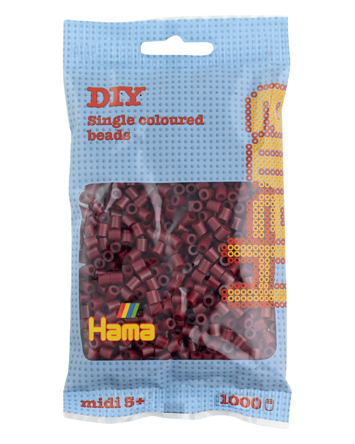 Hama beads 1000 pcs - 207-30 dark red