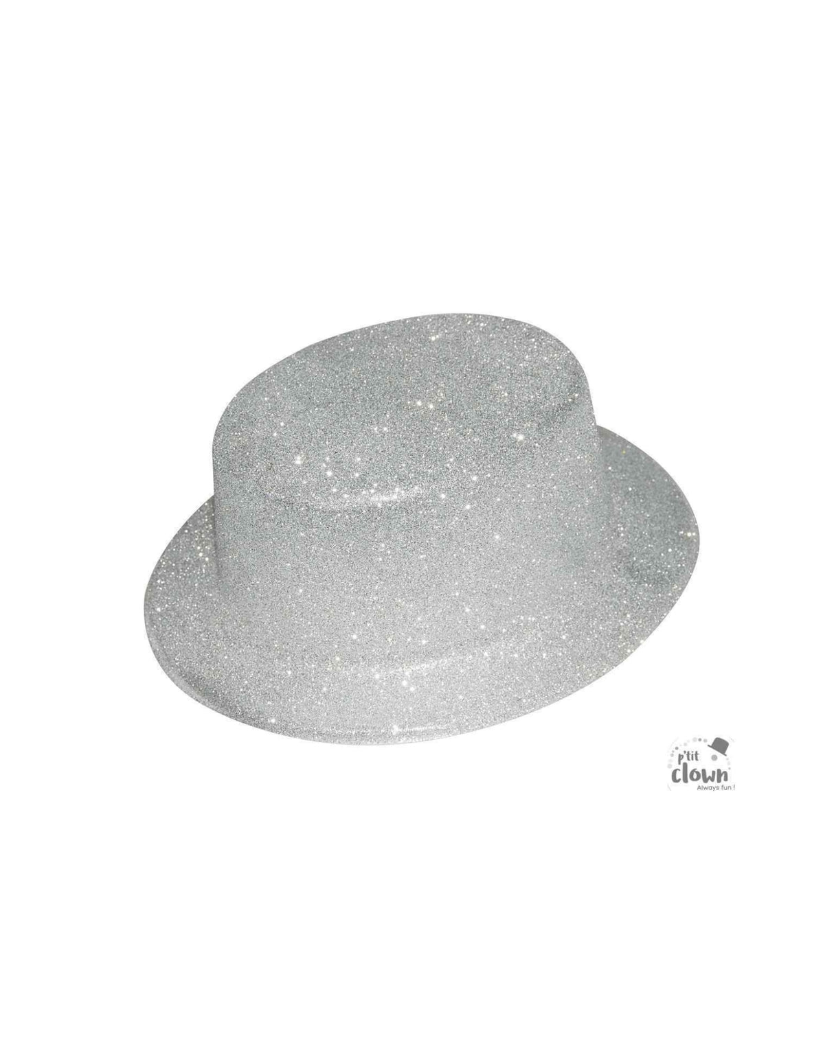 Hat i sølv med glitter til voksne