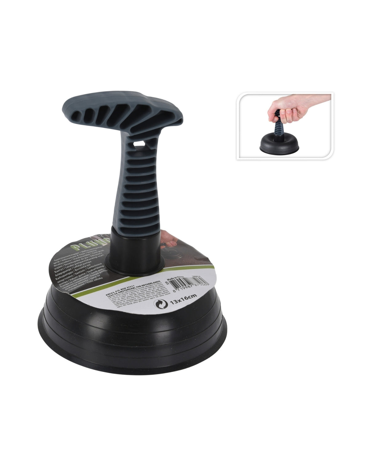 Vask svupper i gummi 13x16 cm