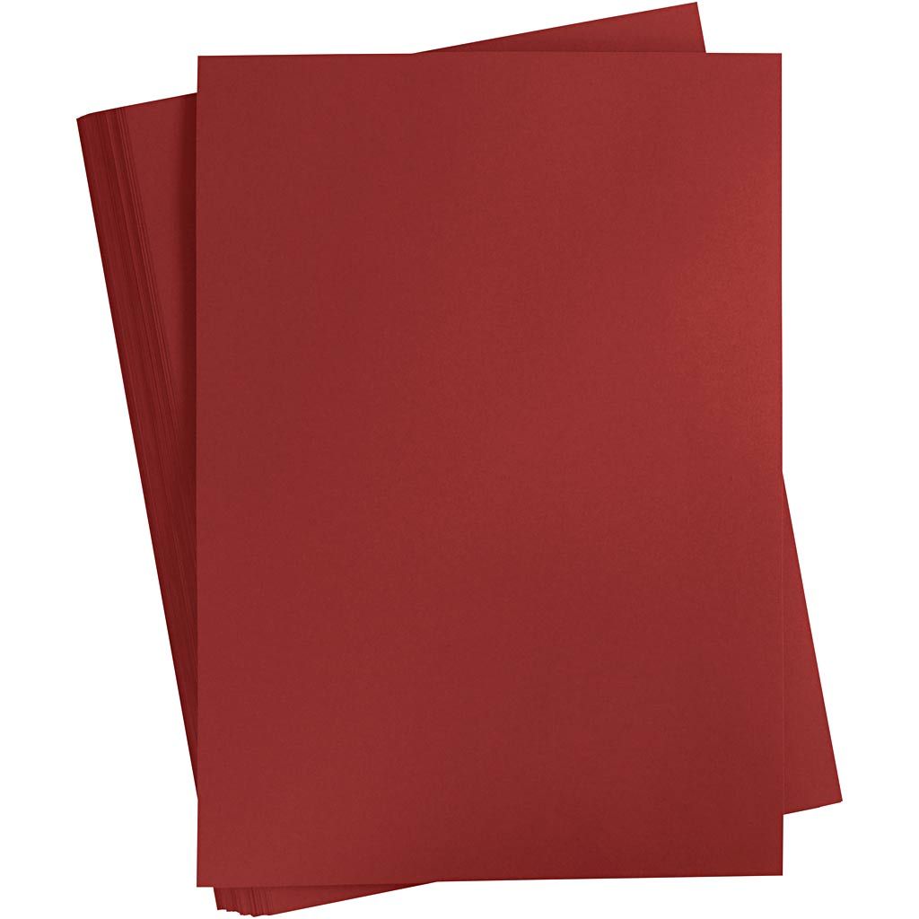 Karton A2 420x594 mm 180 gram - Mørk rød - 1 ark