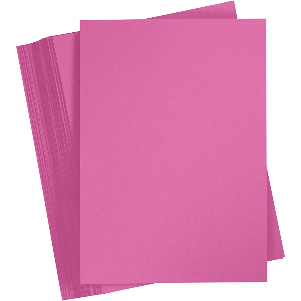 Karton A4 210x297 mm 180 gram - Pink - 1 ark