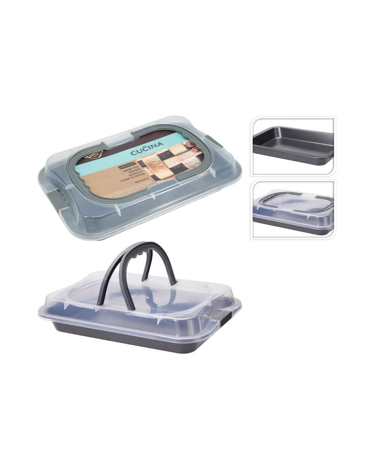 Bradepande med plastlåg – 36,5 x 23,5 cm