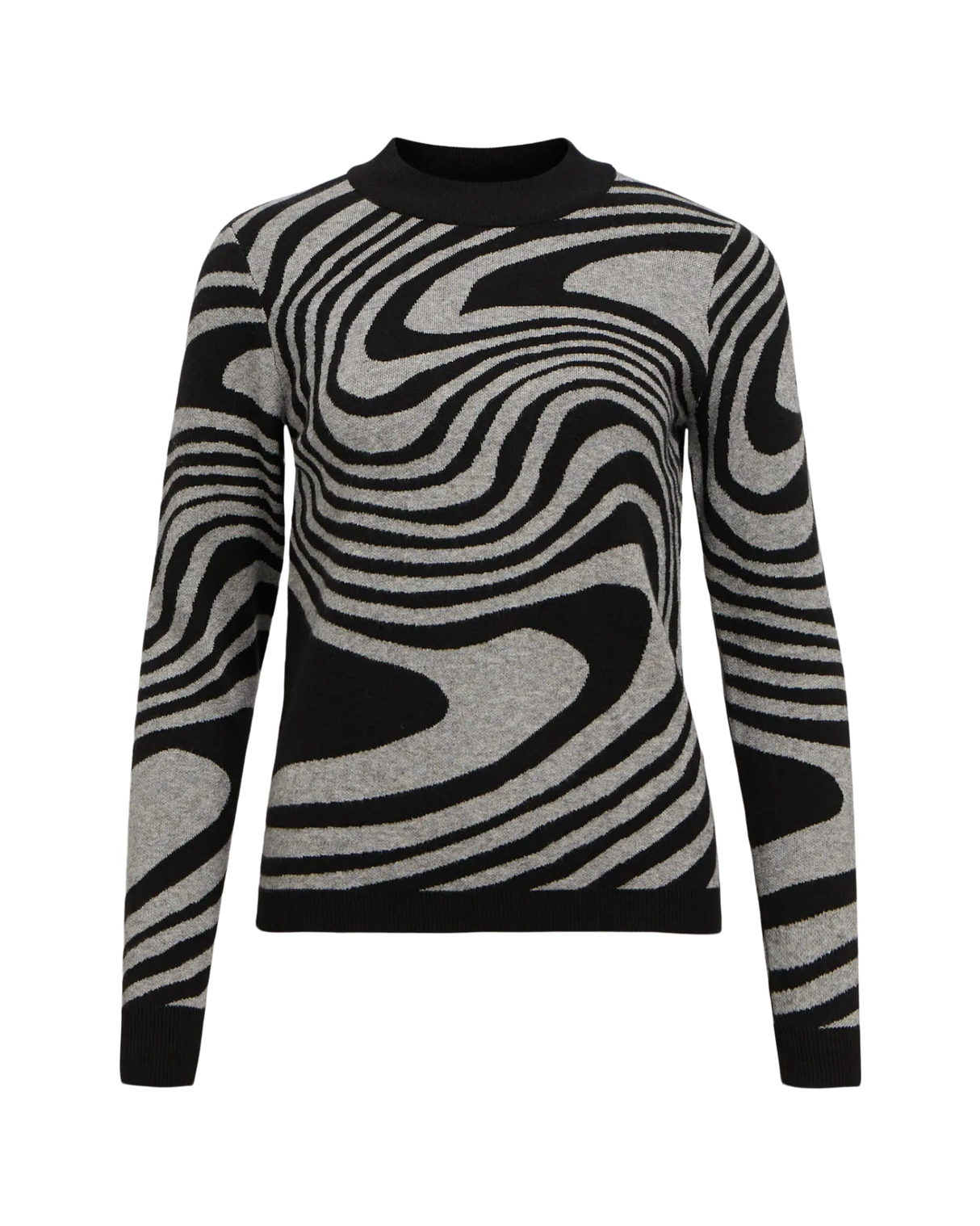 Sort/grå- black - Striktrøje - Object - 23040958