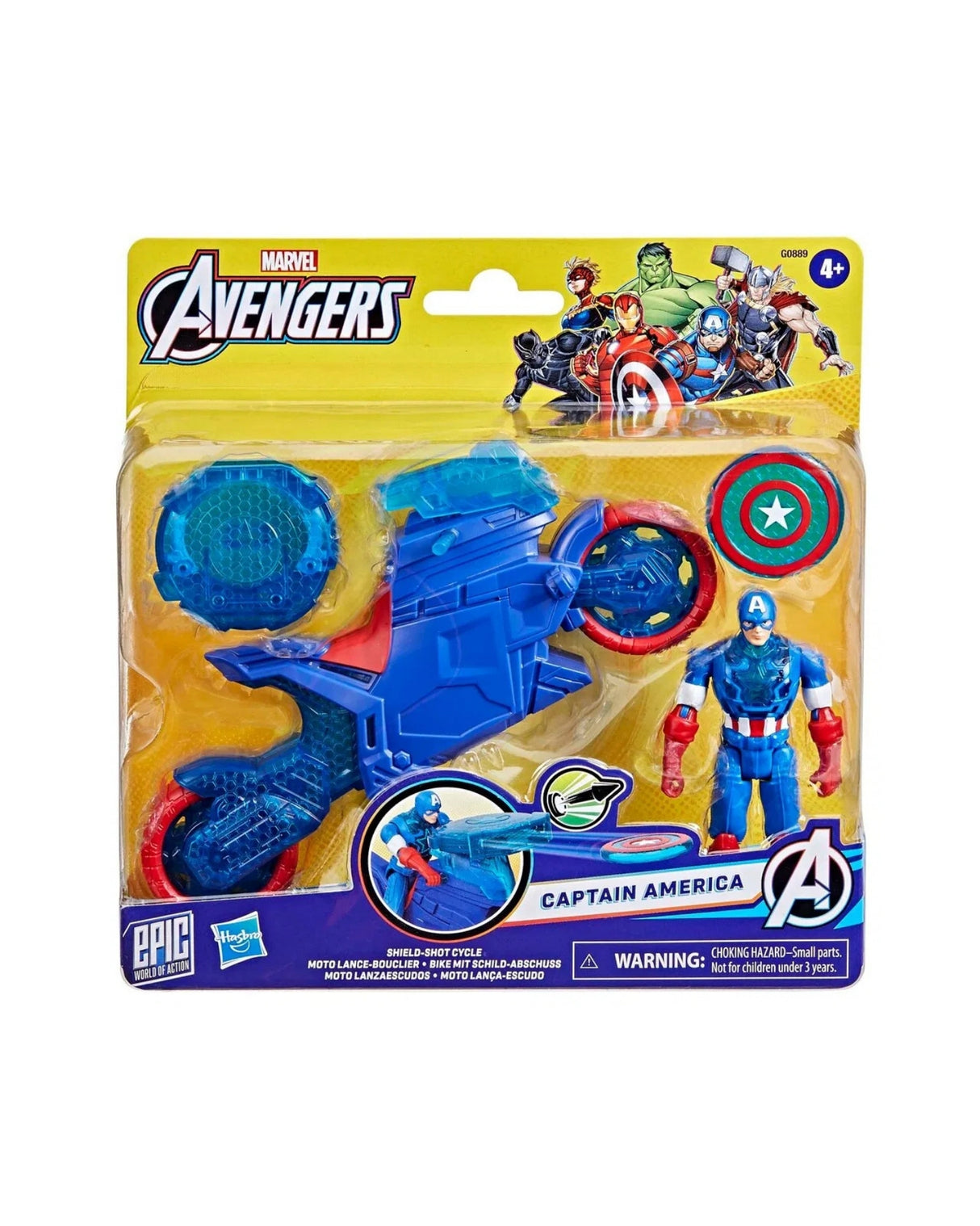 Avengers Capt. America Turbo Cycle & Figure 10 cm