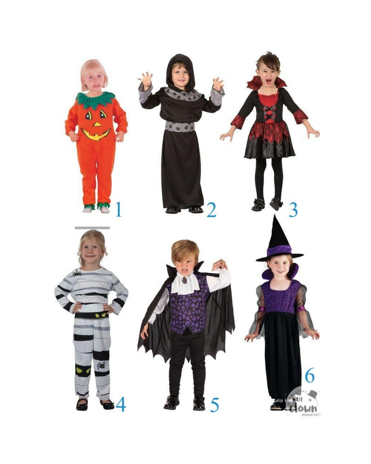 Halloween costume - Baby 1stk - 6 models