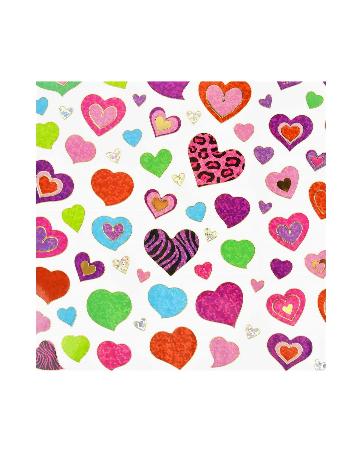 Stickers hearts 1 sheet