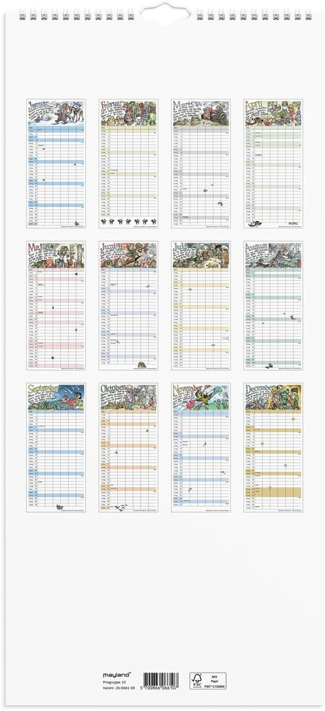 Familiekalender 2026 Otto Dickmeiss & Lilja Scherfig - Fra Mayland