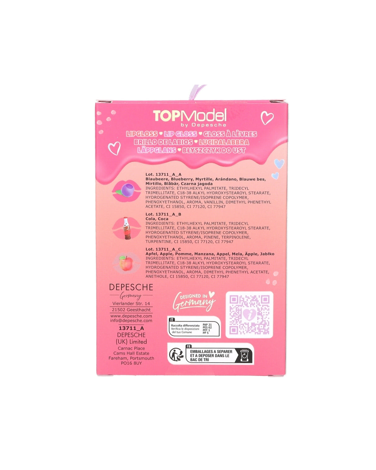 TOPModel Lipgloss 3-pak BEAUTY and ME