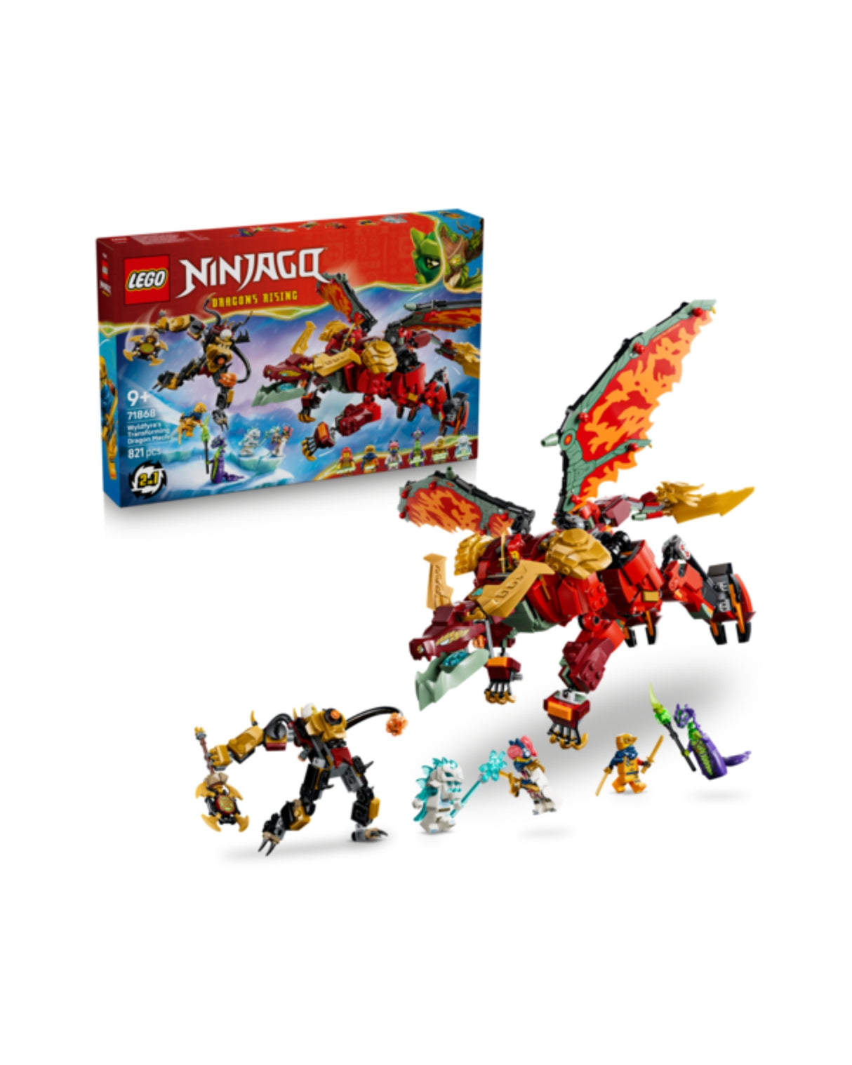 LEGO 71868 Wyldfyres forvandlingsdrage-mech - LEGO Ninjago 71868