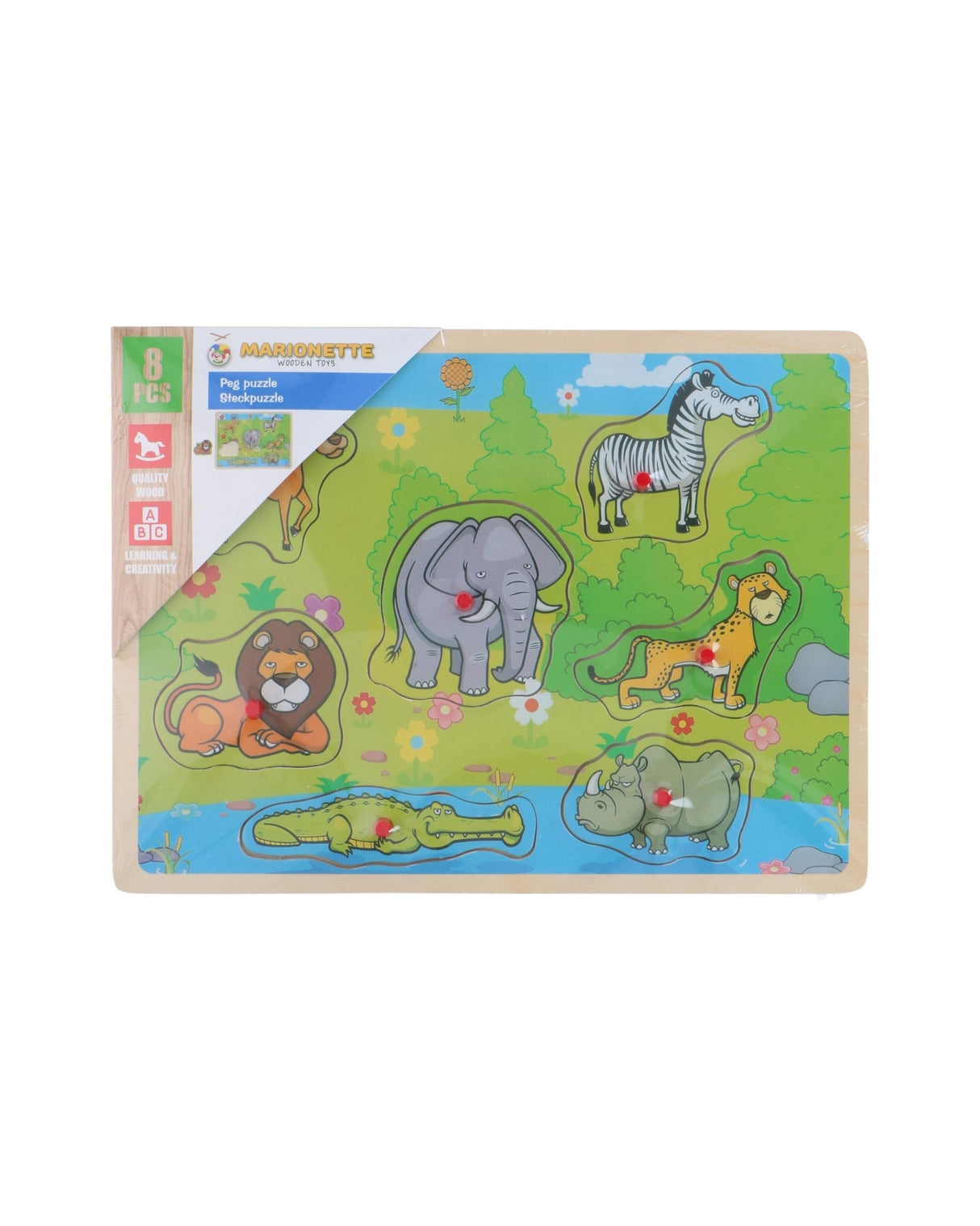 Knoppuslespil med 9 brikker