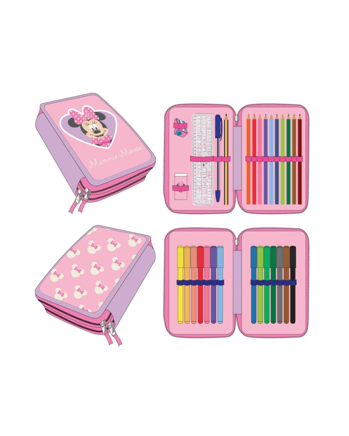 Minnie Mouse Pencil Case and Accessories